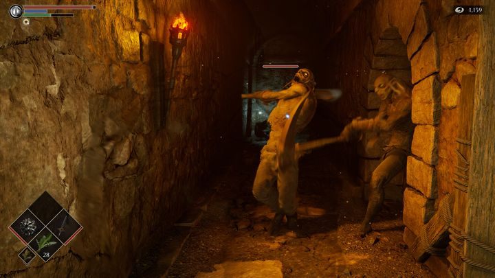 Następnie idźcie w górę po schodach, uważajcie jednak na wrogów, gdyż korytarz jest bardzo wąski - Demons Souls Remake: Kuźnie (2-1) - solucja, opis przejścia - Demons Souls Remake - poradnik do gry