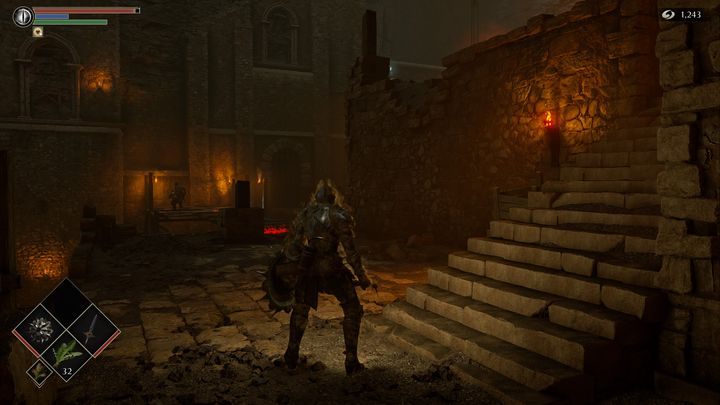 Następnie udajcie się na górę, tak napotkacie trzeciego już oficjela - Demons Souls Remake: Kuźnie (2-1) - solucja, opis przejścia - Demons Souls Remake - poradnik do gry