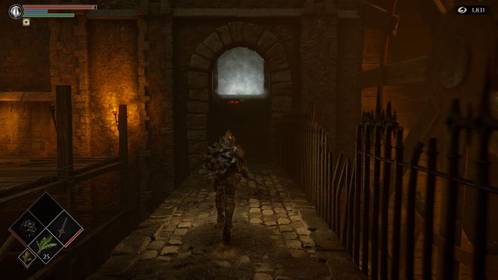 Po obejrzeniu cutscenki udajcie się na samą górę, kierujcie się w stronę mgły - Demons Souls Remake: Kuźnie (2-1) - solucja, opis przejścia - Demons Souls Remake - poradnik do gry