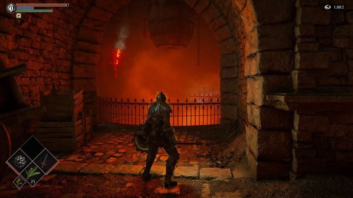 Idąc przed siebie, po prawej stronie zobaczycie wielki kocioł - Demons Souls Remake: Kuźnie (2-1) - solucja, opis przejścia - Demons Souls Remake - poradnik do gry
