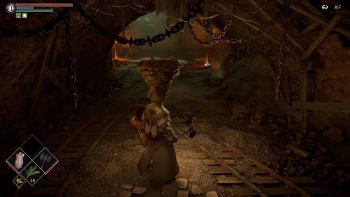 Po prawej stronie znajduje się skrót do bossa lokacji, Mieszkańca Płomieni (Flamelurker) - Demons Souls Remake: Miasto tuneli (2-2) - solucja, opis przejścia - Demons Souls Remake - poradnik do gry