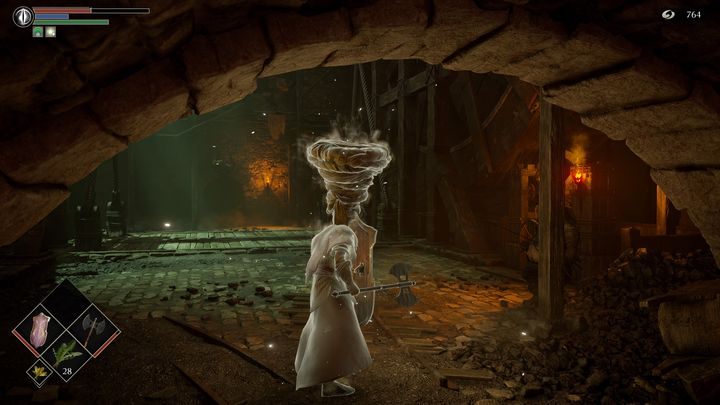 Na końcu tunelu, po prawej stronie zostaniecie zaatakowani przez oficjela - Demons Souls Remake: Miasto tuneli (2-2) - solucja, opis przejścia - Demons Souls Remake - poradnik do gry