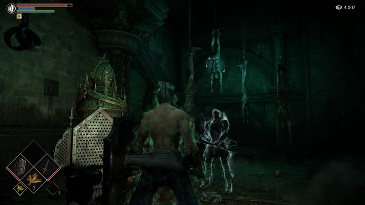 W środku celi znajduje się żelazna dziewica, którą możecie otworzyć, ponadto znajdziecie kilka przedmiotów (jest to równoznaczne z zestrzeleniem wiszącego trupa, aby zdobyć przedmiot) - Demons Souls Remake: Więzienie Nadziei (3-1) - solucja, opis przejścia - Demons Souls Remake - poradnik do gry