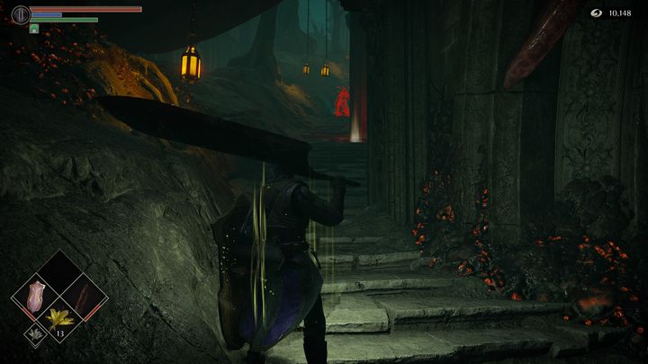 Przez dłuższą chwilę nie napotkacie żadnego wroga, jednakże na schodach możecie spotkać maga-ośmiornicę, który często pojawiał się w regionie 3-1 - Demons Souls Remake: Górna Latria (3-2) - solucja, opis przejścia - Demons Souls Remake - poradnik do gry