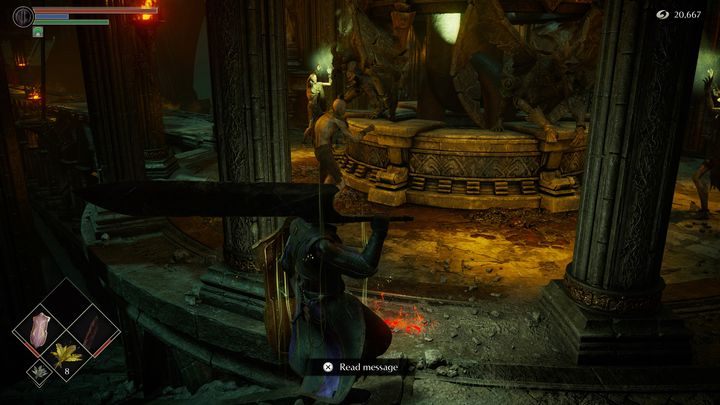 Ponownie poczekajcie na windę, gdy będziecie wchodzić na górę wieży - Demons Souls Remake: Górna Latria (3-2) - solucja, opis przejścia - Demons Souls Remake - poradnik do gry