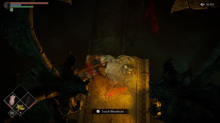 Następnie idźcie w stronę załamanego mostu i zeskoczcie na dół, dzięki czemu znajdziecie się na samym początku Górnej Latrii - Demons Souls Remake: Górna Latria (3-2) - solucja, opis przejścia - Demons Souls Remake - poradnik do gry