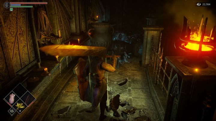 Na samej górze podnieście wszystkie przedmioty - Demons Souls Remake: Górna Latria (3-2) - solucja, opis przejścia - Demons Souls Remake - poradnik do gry