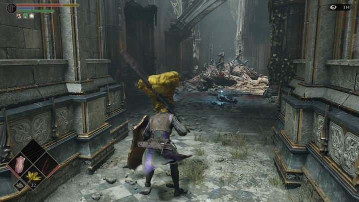 Na zwłokach smoka znajduje się trzech kuszników - Demons Souls Remake: Wieża Króla (1-4) - solucja, opis przejścia - Demons Souls Remake - poradnik do gry