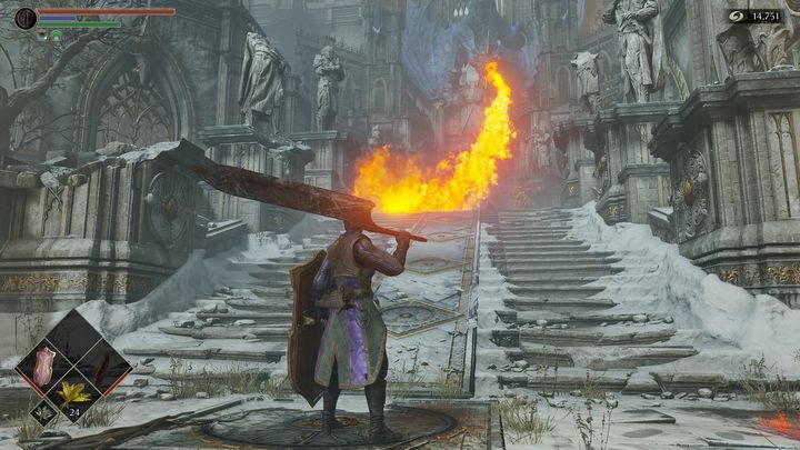 Następnie zobaczycie, że niebieski smok zmieni swoje położenie - Demons Souls Remake: Wieża Króla (1-4) - solucja, opis przejścia - Demons Souls Remake - poradnik do gry