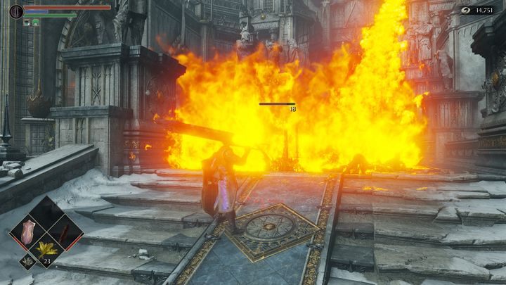 Jeśli uwolniliście wcześniej Biorra, pomoże on Wam w walce ze smokiem - Demons Souls Remake: Wieża Króla (1-4) - solucja, opis przejścia - Demons Souls Remake - poradnik do gry