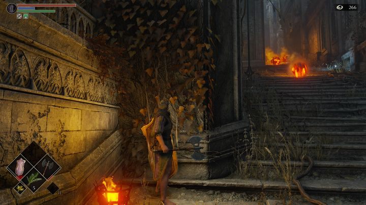 Gdy kula spadnie, wejdźcie na górę - Demons Souls Remake: Wewnętrzny Dziedziniec (1-3) - solucja, opis przejścia - Demons Souls Remake - poradnik do gry