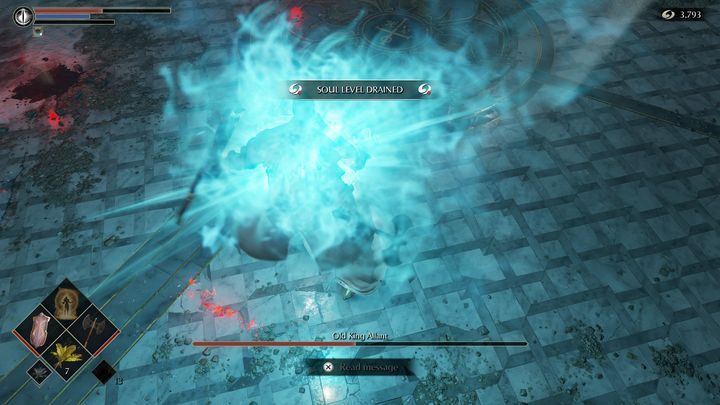 Jeśli będziecie trzymać dość duży dystans pomiędzy nim, możecie sprowokować go do użycia umiejętności AoE - Demons Souls Remake: Stary Król Allant - boss, jak pokonać? - Demons Souls Remake - poradnik do gry