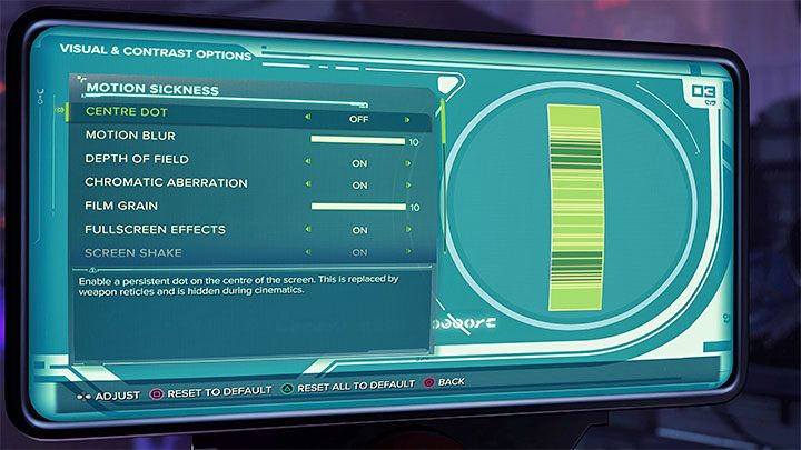 W zakładce Opcje wizualne i kontrastu w menu Ułatwień dostępu (Accessibility Settings) możecie m - Ratchet & Clank Rift Apart: Wymagania sprzętowe - Ratchet & Clank Rift Apart - poradnik do gry