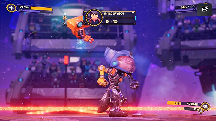 Szpiegobot jest nagrodą za zaliczenie rundy Zmotoryzowane szaleństwo (Vroom Around) wchodzącej w skład złotego pucharu - Ratchet & Clank Rift Apart: Chmura Szczątków Scarstu - znajdźki, lista, mapa - Ratchet & Clank Rift Apart - poradnik do gry