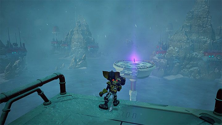 Musicie powrócić w to miejsce w wymiarze Powierzchnia - mroźna planeta - Ratchet & Clank Rift Apart: Cordelion - znajdźki, lista wszystkich, mapa - Ratchet & Clank Rift Apart - poradnik do gry