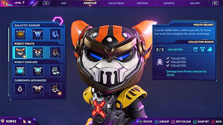 Dla przypomnienia obiekty z zestawu Robopirata przyczyniają się do osłabiania ataków wrogich piratów - Ratchet & Clank Rift Apart: Ardolis - znajdźki, lista wszystkich, mapa - Ratchet & Clank Rift Apart - poradnik do gry