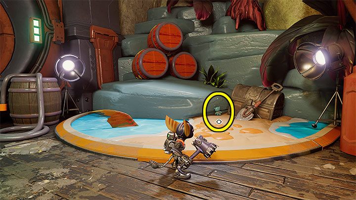 Misia możecie odnaleźć tuż po zdobyciu opisanego powyżej fragmentu pancerza, czyli po zaliczeniu trzeciej pirackiej próby - Ratchet & Clank Rift Apart: Ardolis - znajdźki, lista wszystkich, mapa - Ratchet & Clank Rift Apart - poradnik do gry