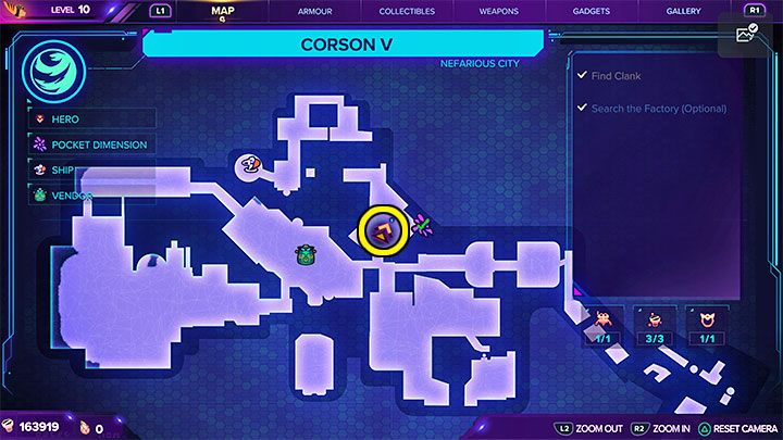 Miś znajduje się w obszarze na północ od klubu Nefarious odwiedzanego w ramach głównej fabuły - Ratchet & Clank Rift Apart: Misie/CraiggerBear - lista pluszowych misiów - Ratchet & Clank Rift Apart - poradnik do gry