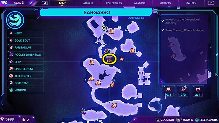 Miś znajduje się w kryjówce Rivet na Sargasso - Ratchet & Clank Rift Apart: Misie/CraiggerBear - lista pluszowych misiów - Ratchet & Clank Rift Apart - poradnik do gry