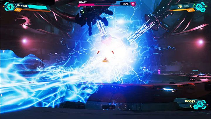 Po zniszczeniu węzłów załączy się trudniejsza faza walki - Ratchet & Clank Rift Apart: Imperator Nefarious, Finałowy boss - jak pokonać? - Ratchet & Clank Rift Apart - poradnik do gry