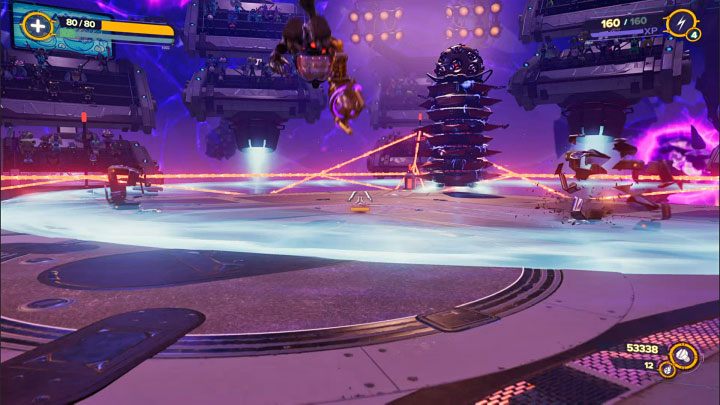 To trudniejsza wersja pierwszej bitwy srebrnej ligi - Ratchet & Clank Rift Apart: Arena, Złoty puchar - solucja, wszystkie walki - Ratchet & Clank Rift Apart - poradnik do gry