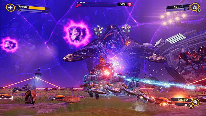 W finałowej części bitwy powrócicie do atakowania Troponogi - Ratchet & Clank Rift Apart: Arena, Złoty puchar - solucja, wszystkie walki - Ratchet & Clank Rift Apart - poradnik do gry