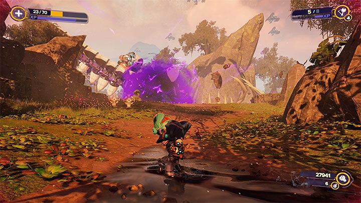 Rozegraniem zagadek będziecie mogli zająć się podczas drugich odwiedzin na planecie Sargasso w ramach zaliczania głównego wątku fabularnego, czyli tych, do których dochodzi po powrocie z planety Ardolis - Ratchet & Clank Rift Apart: Kit, Powrót na Sargasso - rozwiązania zagadek, lista - Ratchet & Clank Rift Apart - poradnik do gry