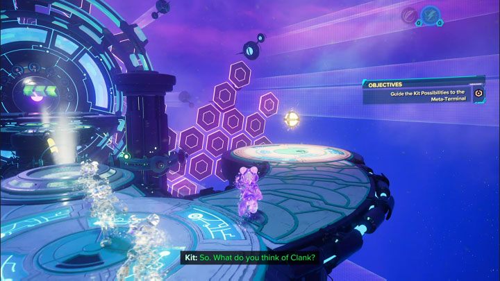 Zacznijcie od wyruszenia na wprost od miejsca startu i zabrania elektrycznej sfery (Electric Sphere) - Ratchet & Clank Rift Apart: Kit, Powrót na Sargasso - rozwiązania zagadek, lista - Ratchet & Clank Rift Apart - poradnik do gry