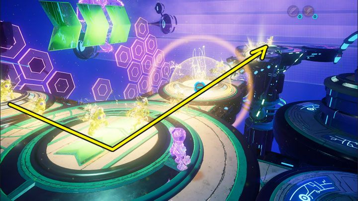 Wasze dotychczasowe akcje powinny doprowadzić do następującej sytuacji - Ratchet & Clank Rift Apart: Kit, Powrót na Sargasso - rozwiązania zagadek, lista - Ratchet & Clank Rift Apart - poradnik do gry