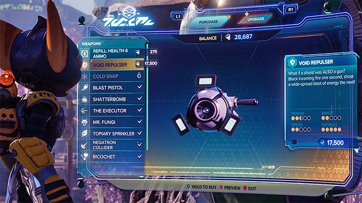 Odpieracz próżniowy kosztuje 17500 śrubek - Ratchet & Clank Rift Apart: Bronie - lista - Ratchet & Clank Rift Apart - poradnik do gry