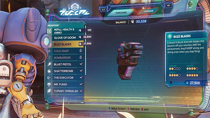 Piłomiot kosztuje 27500 śrubek - Ratchet & Clank Rift Apart: Bronie - lista - Ratchet & Clank Rift Apart - poradnik do gry
