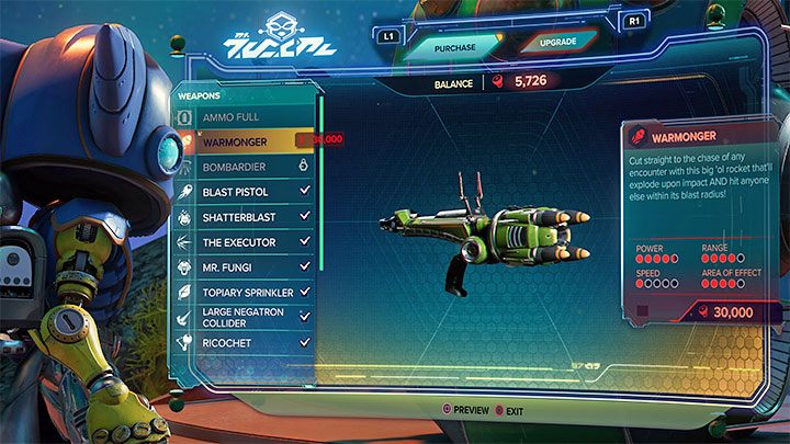 Pan Wojny kosztuje 30000 śrubek - Ratchet & Clank Rift Apart: Bronie - lista - Ratchet & Clank Rift Apart - poradnik do gry