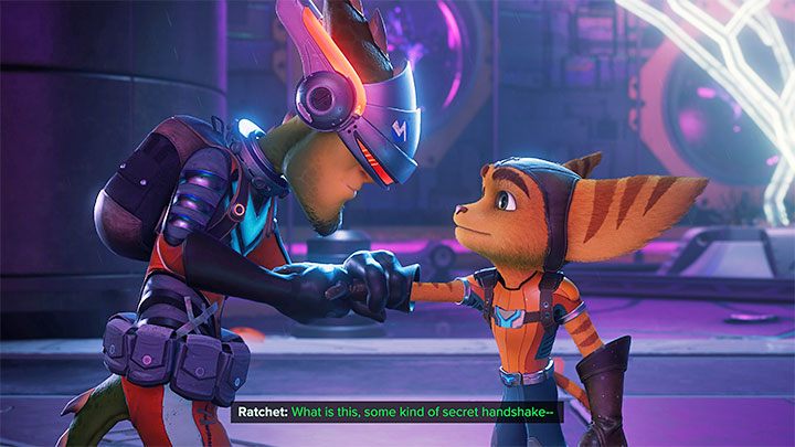 Rozwiązanie problemu to spotkanie się z Widmem w Nefarious City i nie możecie przegapić tego momentu, bo jest to częścią głównej fabuły - Ratchet & Clank Rift Apart: Bariery, pola siłowe - jak się zachować? - Ratchet & Clank Rift Apart - poradnik do gry
