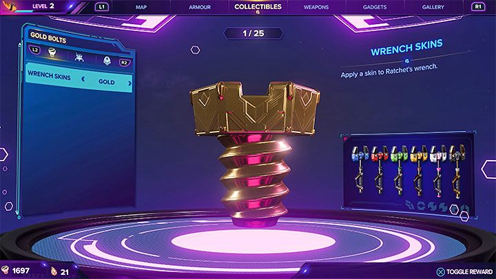 Gra nie pozwala w równie dużym stopniu modyfikować wyglądu broni - Ratchet & Clank Rift Apart: Wygląd postaci - czy można zmienić? - Ratchet & Clank Rift Apart - poradnik do gry