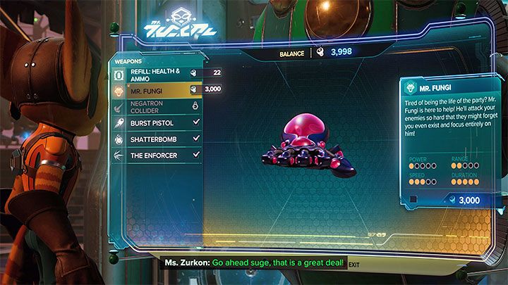 Od Pani Zurkon dowiecie się o konieczności odwiedzenia Klubu Nefarious - Ratchet & Clank Rift Apart: Eksploracja targowiska i fabryki - solucja - Ratchet & Clank Rift Apart - poradnik do gry