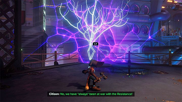 Proponujemy najpierw opcjonalnie zająć się zbadaniem północnej ścieżki - Ratchet & Clank Rift Apart: Odwiedziny w Klubie Nefarious - solucja - Ratchet & Clank Rift Apart - poradnik do gry