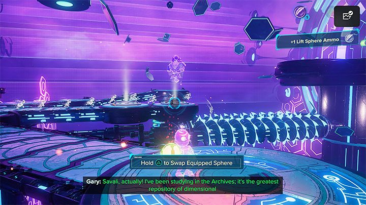 Zacznijcie od zdobycia dwóch sfer - Ratchet & Clank Rift Apart: Zbadanie anomalii, kryjówka Rivet - solucja - Ratchet & Clank Rift Apart - poradnik do gry