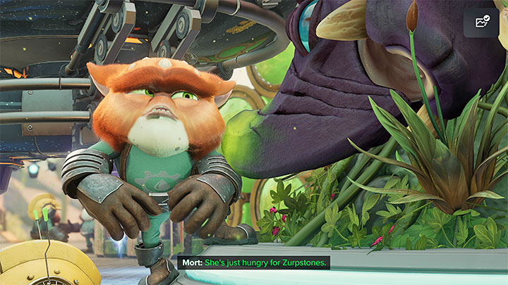 Po powrocie do fabryki gelatonium na planecie Sargasso porozmawiajcie z jednym z Mortów - Ratchet & Clank Rift Apart: Powrót na Sargasso, Trudi - solucja, opis przejścia - Ratchet & Clank Rift Apart - poradnik do gry