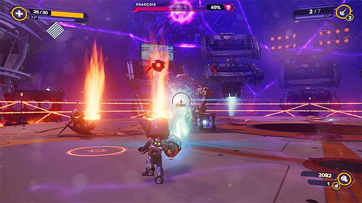 To jedna z dwóch obowiązkowych rund - szczegółowo opisaliśmy ją na stronie Pokonanie potworów i Francois na arenie - Ratchet & Clank Rift Apart: Arena, Brązowy puchar - solucja, wszystkie walki - Ratchet & Clank Rift Apart - poradnik do gry