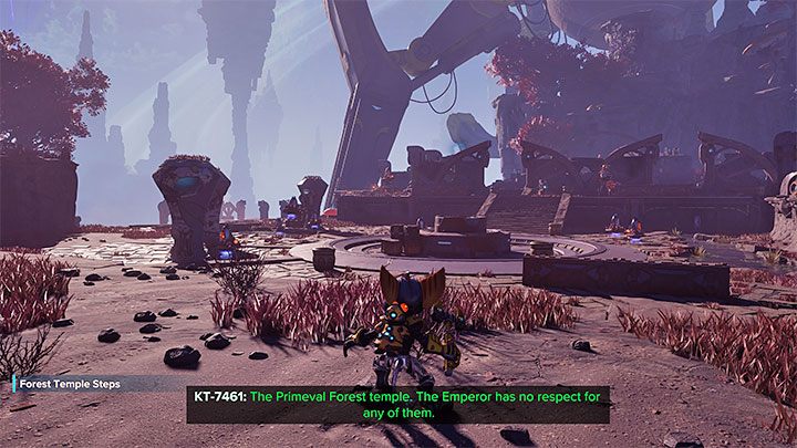 Świątynia ta zlokalizowana jest na wschodnim krańcu mapy - Ratchet & Clank Rift Apart: Znalezienie schematów Wymiaromatu - solucja - Ratchet & Clank Rift Apart - poradnik do gry