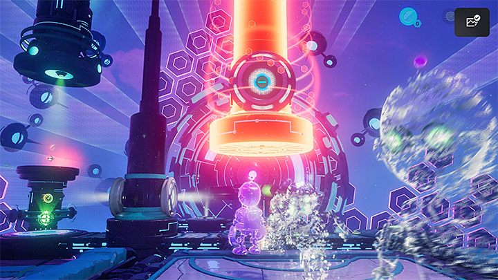 Zacznijcie od zabrania sfery podniesienia znajdującej się po prawej stronie - Ratchet & Clank Rift Apart: Clank, Sargasso - rozwiązania zagadek, lista - Ratchet & Clank Rift Apart - poradnik do gry