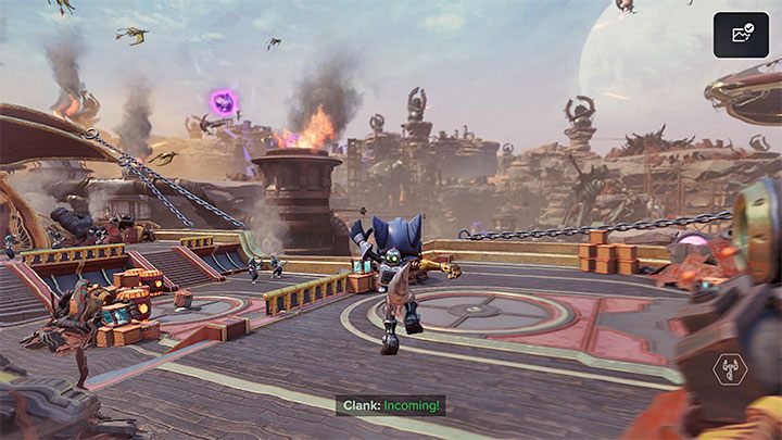 Do konfrontacji z pierwszym z bossów - Wee Roger - dojdzie niedługo po tym jak w wyniku postępów w eksploracji planety Torren IV odblokujecie zdolność wyrzutnik, czyli tę pozwalającą katapultować bohatera z interaktywnych wiszących zaczepów - Ratchet & Clank Rift Apart: Wee Roger, Torren IV - jak pokonać? - Ratchet & Clank Rift Apart - poradnik do gry