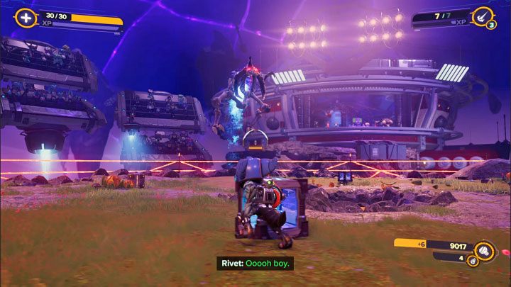Z Grunthorami mogliście już kilkukrotnie zmierzyć się na planecie Sargasso, na której byli mini-bossami pojawiającymi się w wybranych obszarach - Ratchet & Clank Rift Apart: Sue, Chmura Szczątków Scarstu - jak pokonać? - Ratchet & Clank Rift Apart - poradnik do gry