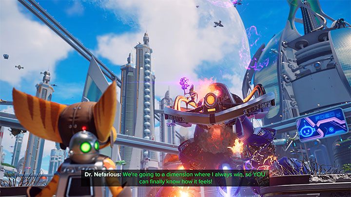 Nie uda się Wam ostatecznie pokonać Nefariousa już w prologu gry - Ratchet & Clank Rift Apart: Doktor Nefarious, Prolog, Corson V - jak pokonać? - Ratchet & Clank Rift Apart - poradnik do gry