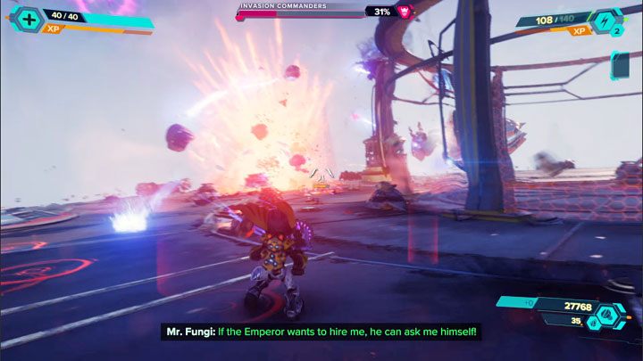 Po tym jak jeden z dowodców polegnie na polu bitwy poziom trudności bitwy znacząco się obniży, bo będziecie mieli tylko jednego głównego przeciwnika do atakowania - Ratchet & Clank Rift Apart: Dowódcy inwazji, Savali - jak pokonać? - Ratchet & Clank Rift Apart - poradnik do gry