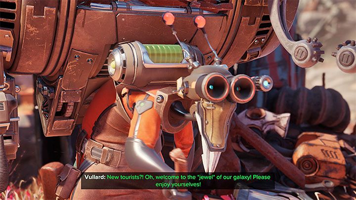 Niedaleko sklepu Pani Zurkon spotkacie jednego z Vullardów - galaktycznych handlarzy złomem - Ratchet & Clank Rift Apart: Znalezienie Naprawiacza i wyrzutnika - solucja - Ratchet & Clank Rift Apart - poradnik do gry
