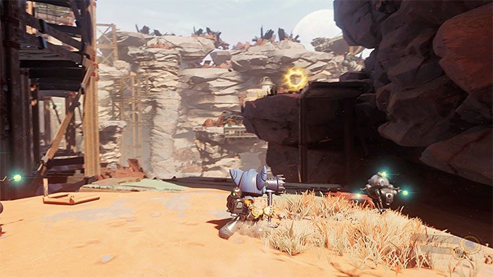 Pozbądźcie się nowych zwykłych potworów i rozejrzyjcie się za interaktywną szczeliną na wyższej półce - Ratchet & Clank Rift Apart: Zresetowanie Naprawiacza - solucja - Ratchet & Clank Rift Apart - poradnik do gry