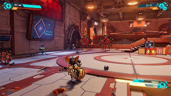 Przejdźcie do sąsiedniej dużej hali, w której przebywa liczna grupa podwładnych Nefariousa - Ratchet & Clank Rift Apart: Naprawienie kuźni - solucja - Ratchet & Clank Rift Apart - poradnik do gry
