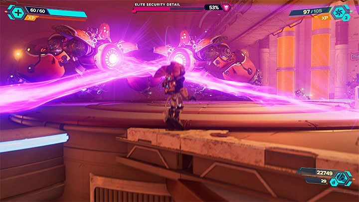 Podczas walk najbardziej uważajcie na silne ataki laserowe bossów - Ratchet & Clank Rift Apart: Uwolnienie Wolta i stworzenie Wymiaromatu - solucja - Ratchet & Clank Rift Apart - poradnik do gry