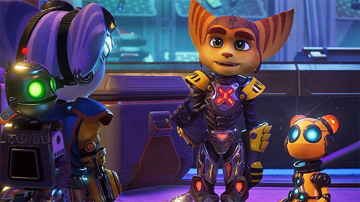 Wkroczenie do lokalu Zurkiego doprowadzi do wyświetlenia scenki przerywnikowej z pierwszego spotkania Ratcheta i Rivet (oraz Clanka i Kit) - Ratchet & Clank Rift Apart: Spotkanie z Ratchetem w Gastropubie - solucja - Ratchet & Clank Rift Apart - poradnik do gry
